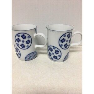 2 Blue & White - Taste Setter by Sigma Odawara Japan Porcelain Mugs